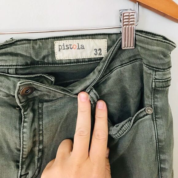 Pistola | arm green stretch jean leggings - Picture 1 of 6